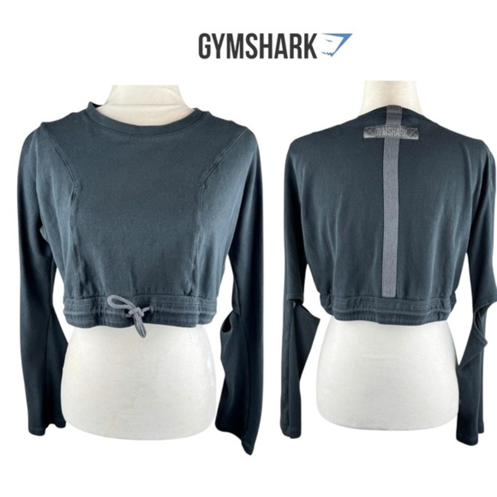 Gymshark Cropped Sweatshirt Size XS Womens Athleisure Unique Elbow Cutouts Yoga